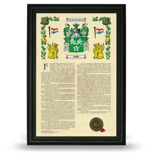 Eedde Armorial History Framed - Black
