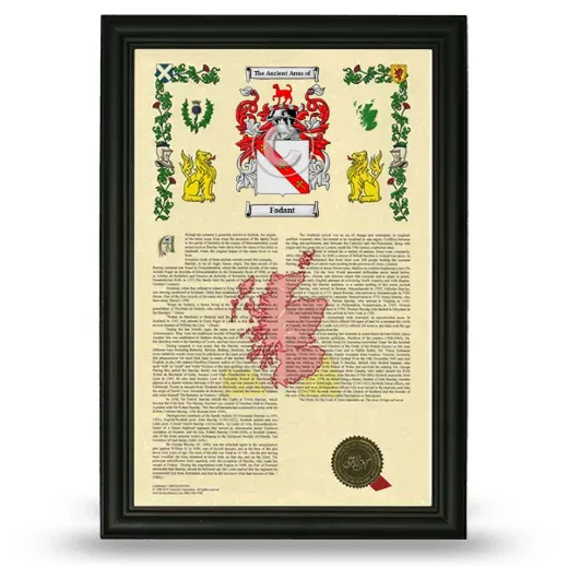 Fadant Armorial History Framed - Black