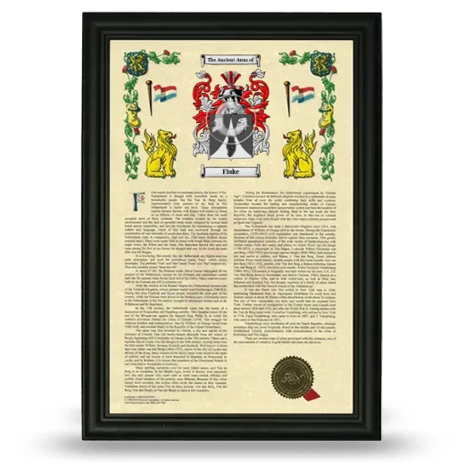 Fluke Armorial History Framed - Black