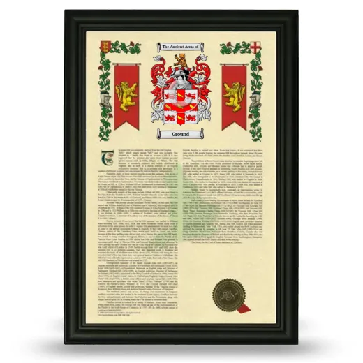 Ground Armorial History Framed - Black