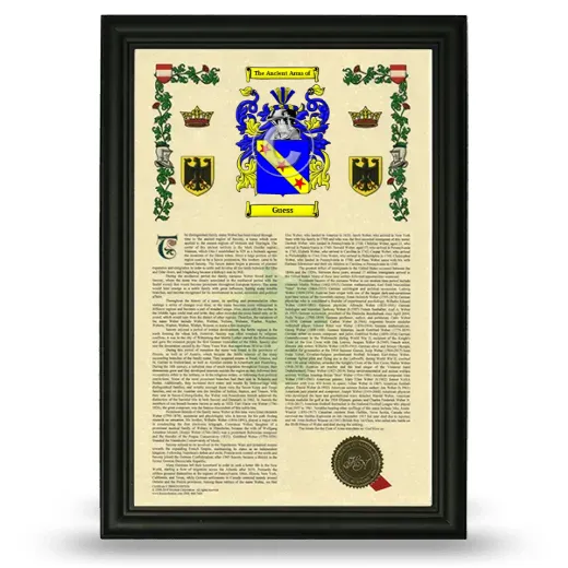 Guess Armorial History Framed - Black