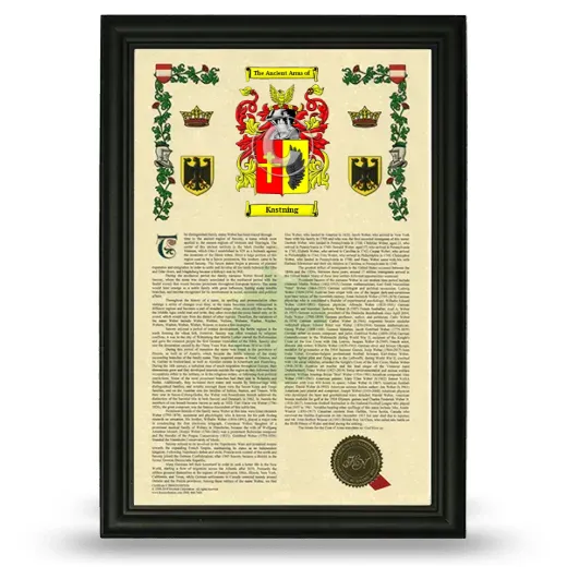 Kastning Armorial History Framed - Black
