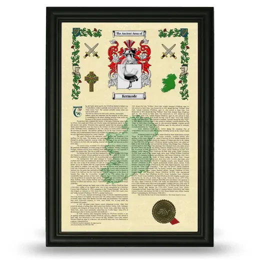 Kermode Armorial History Framed - Black