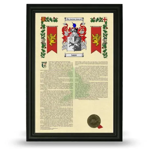 Layer Armorial History Framed - Black
