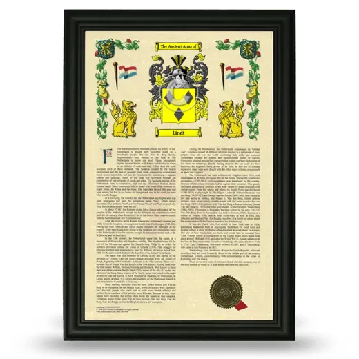 Lindt Armorial History Framed - Black