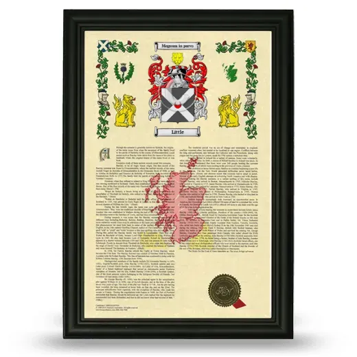 Little Armorial History Framed - Black
