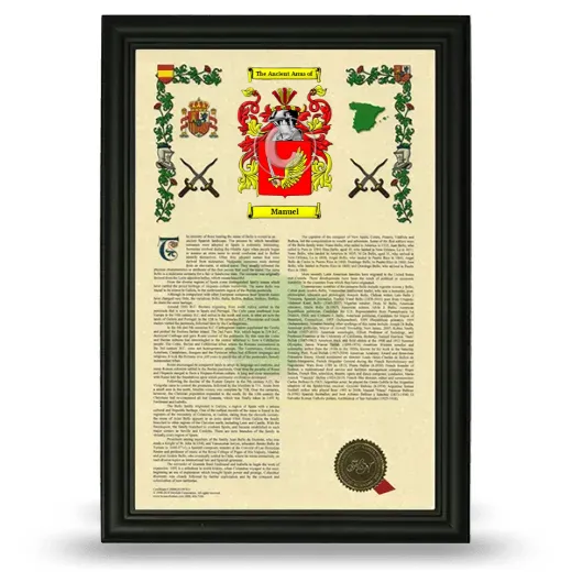 Manuel Armorial History Framed - Black