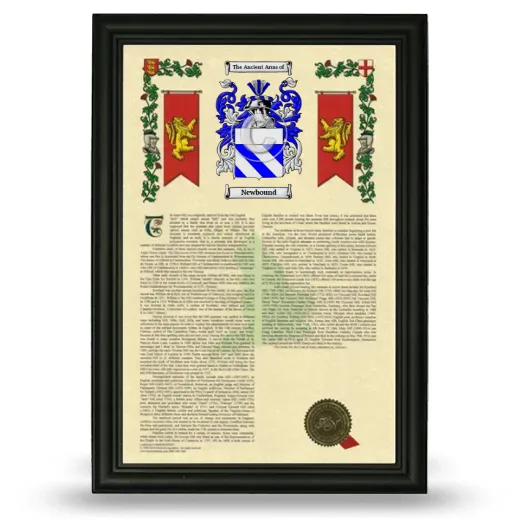 Newbound Armorial History Framed - Black