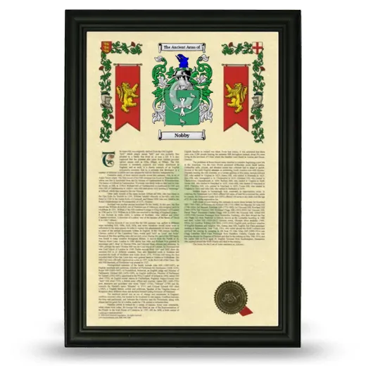 Nobby Armorial History Framed - Black
