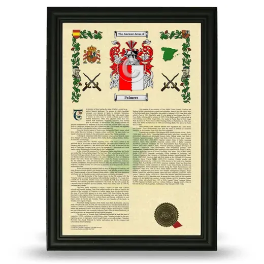 Palmers Armorial History Framed - Black