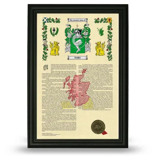 Profet Armorial History Framed - Black