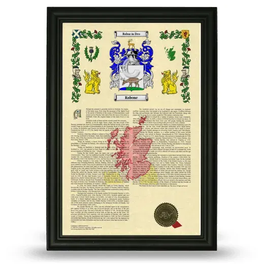 Rabone Armorial History Framed - Black