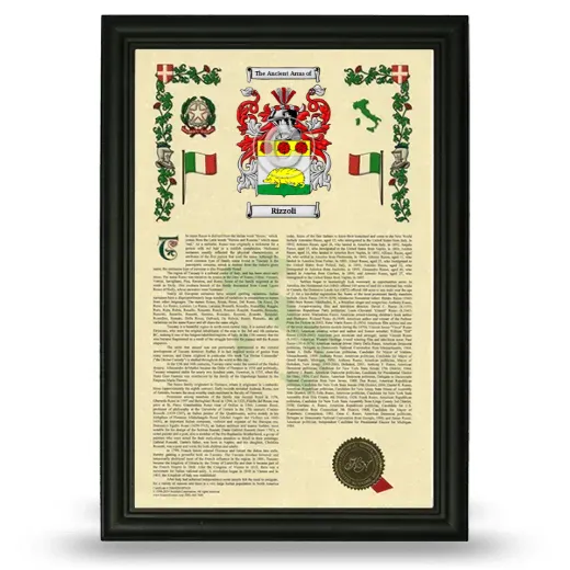 Rizzoli Armorial History Framed - Black