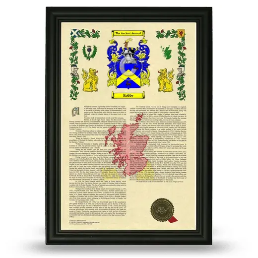 Robby Armorial History Framed - Black