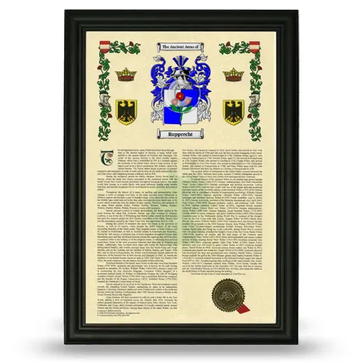 Rupprecht Armorial History Framed - Black