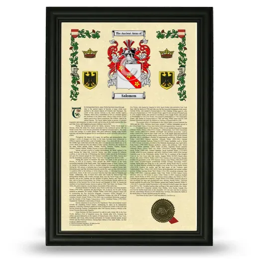 Salomon Armorial History Framed - Black