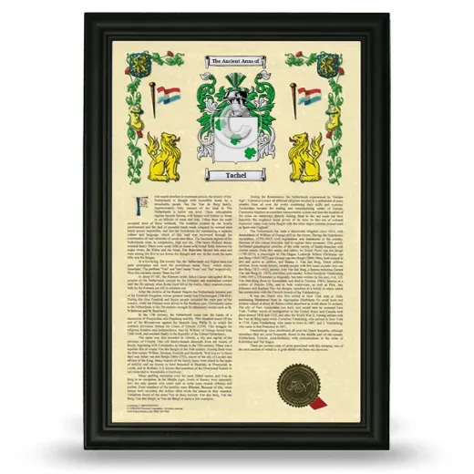 Tachel Armorial History Framed - Black