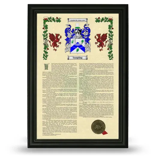 Tampling Armorial History Framed - Black