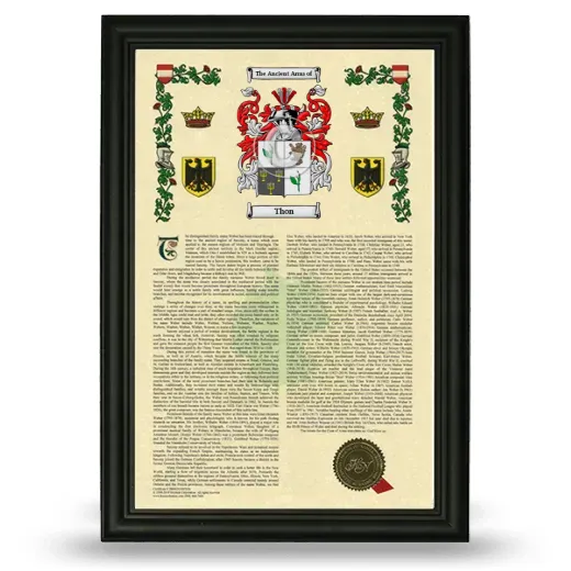 Thon Armorial History Framed - Black