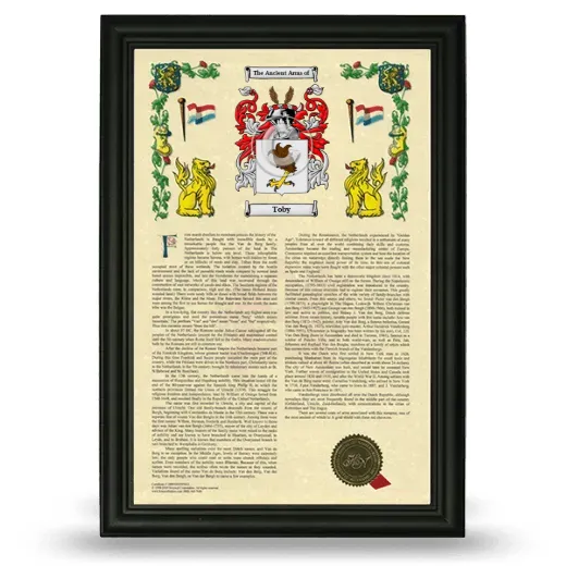 Toby Armorial History Framed - Black
