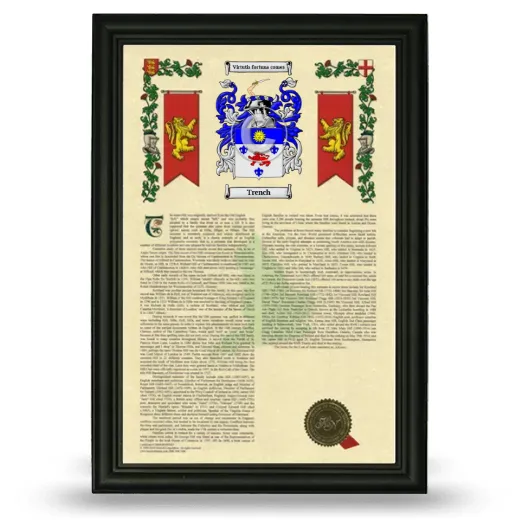 Trench Armorial History Framed - Black