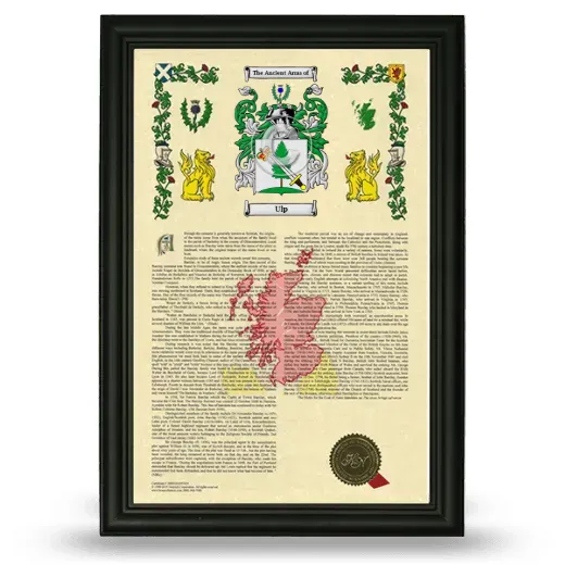 Ulp Armorial History Framed - Black