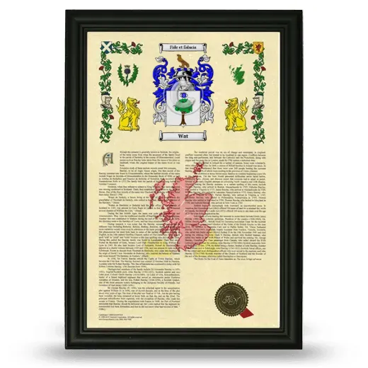 Wat Armorial History Framed - Black