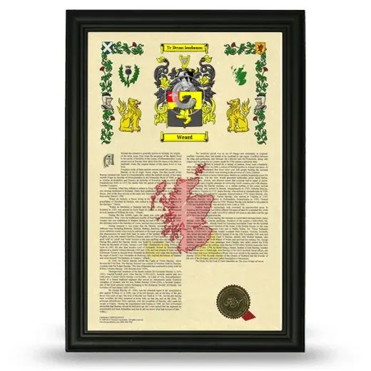 Weard Armorial History Framed - Black
