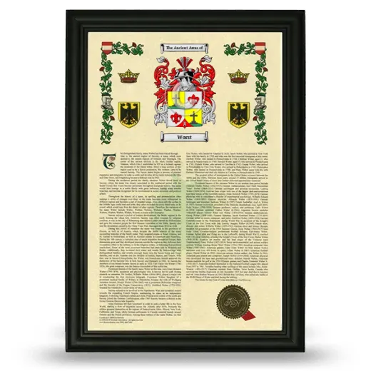 Worst Armorial History Framed - Black