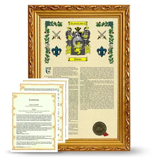 Bluteau Framed Armorial History and Symbolism - Gold