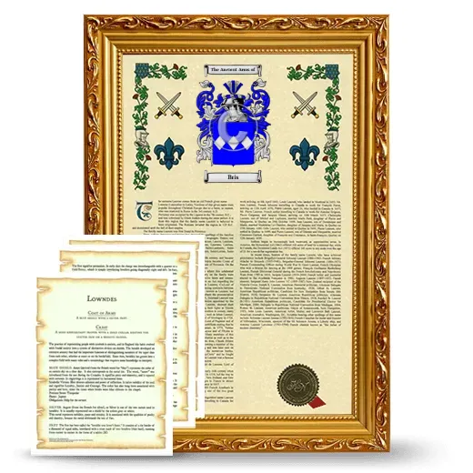 Bris Framed Armorial History and Symbolism - Gold