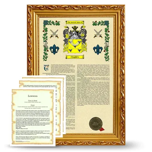 Chaplets Framed Armorial History and Symbolism - Gold