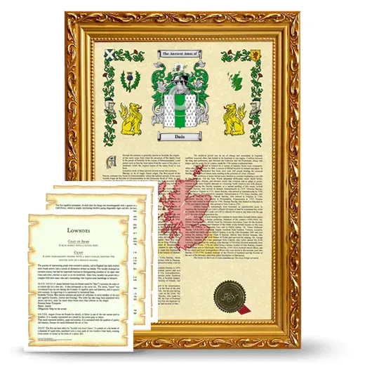 Dais Framed Armorial History and Symbolism - Gold