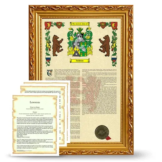 Federov Framed Armorial History and Symbolism - Gold