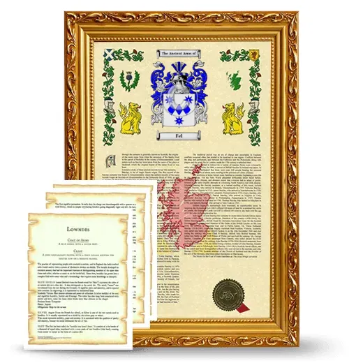 Fel Framed Armorial History and Symbolism - Gold