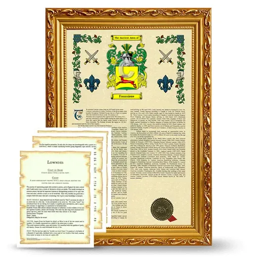 Fourniere Framed Armorial History and Symbolism - Gold