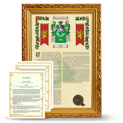Frise Framed Armorial History and Symbolism - Gold