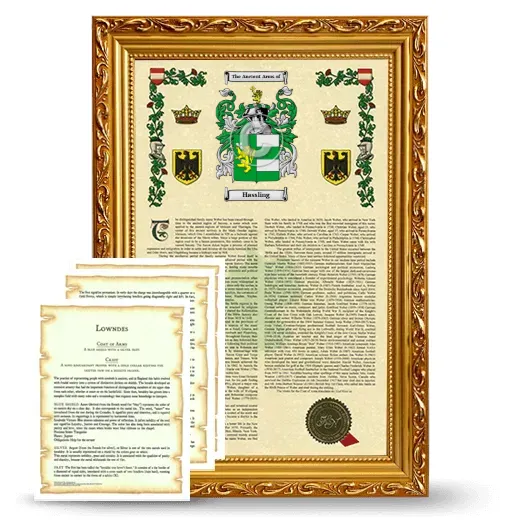Hassling Framed Armorial History and Symbolism - Gold