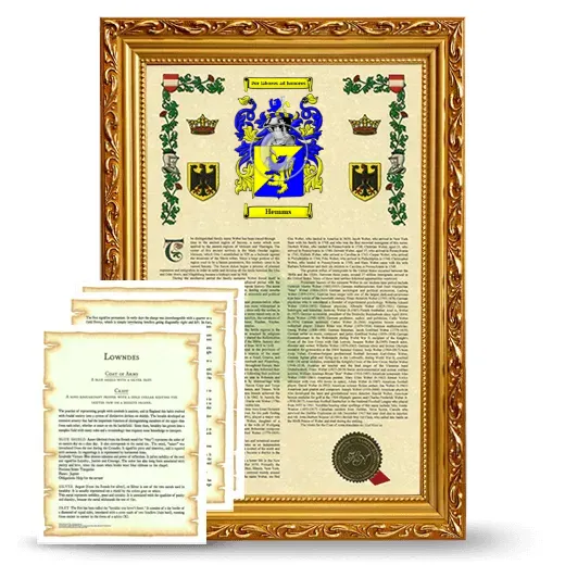 Hemms Framed Armorial History and Symbolism - Gold