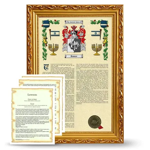 Krauze Framed Armorial History and Symbolism - Gold