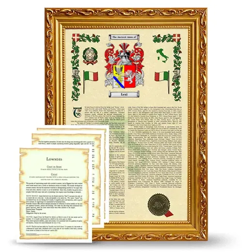 Lexi Framed Armorial History and Symbolism - Gold