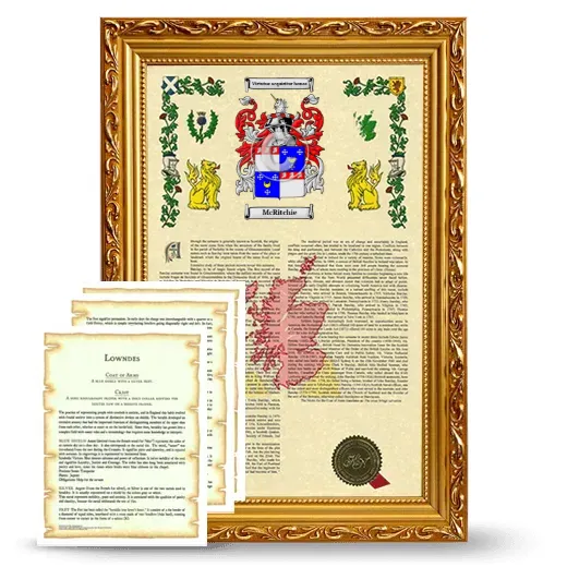 McRitchie Framed Armorial History and Symbolism - Gold