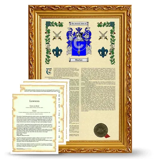 Mucher Framed Armorial History and Symbolism - Gold