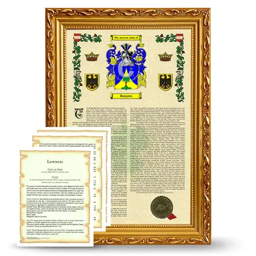 Reepers Framed Armorial History and Symbolism - Gold