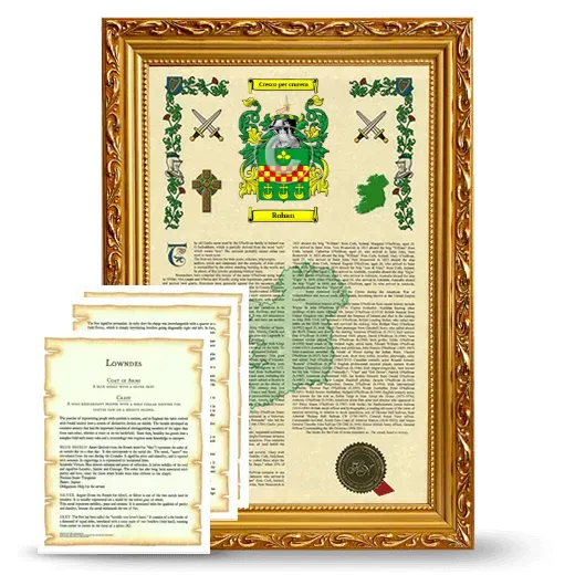 Rohan Framed Armorial History and Symbolism - Gold