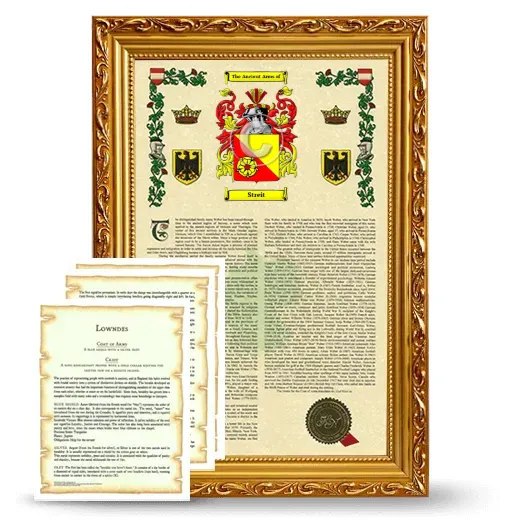 Streit Framed Armorial History and Symbolism - Gold