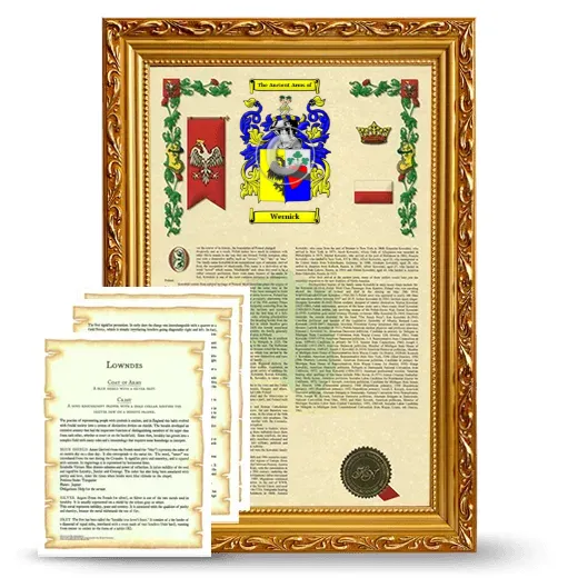 Wernick Framed Armorial History and Symbolism - Gold