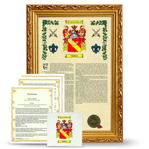 Chalons Framed Armorial, Symbolism and Large Tile - Gold