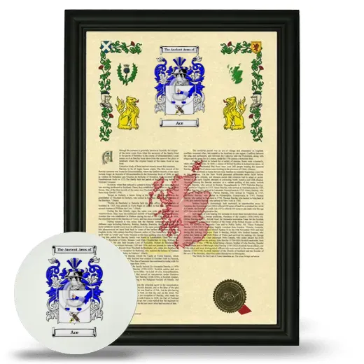 Ace Framed Armorial History and Mouse Pad - Black