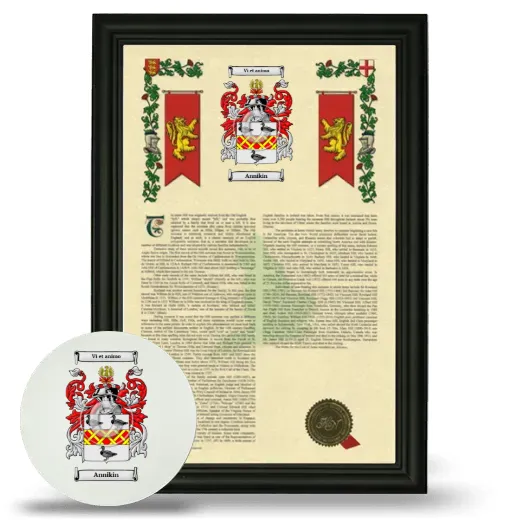 Annikin Framed Armorial History and Mouse Pad - Black